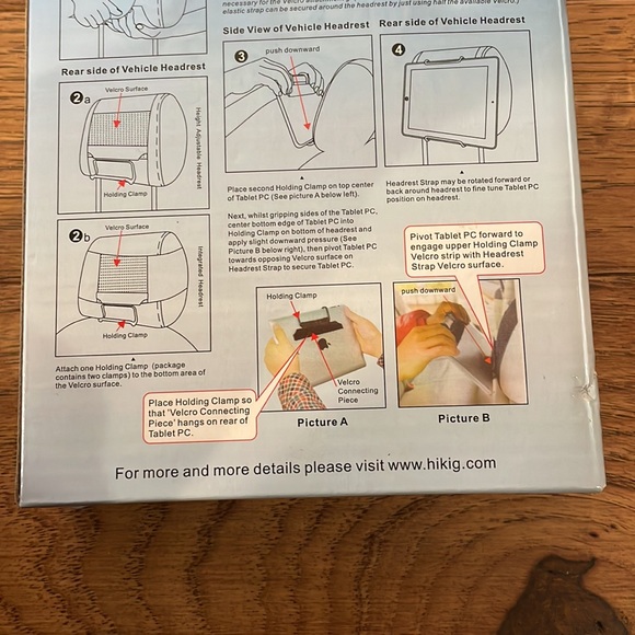 Hikig Universal Car Headrest Mount for iPad Android Tablet PCs Tablet Devices - Picture 6 of 12